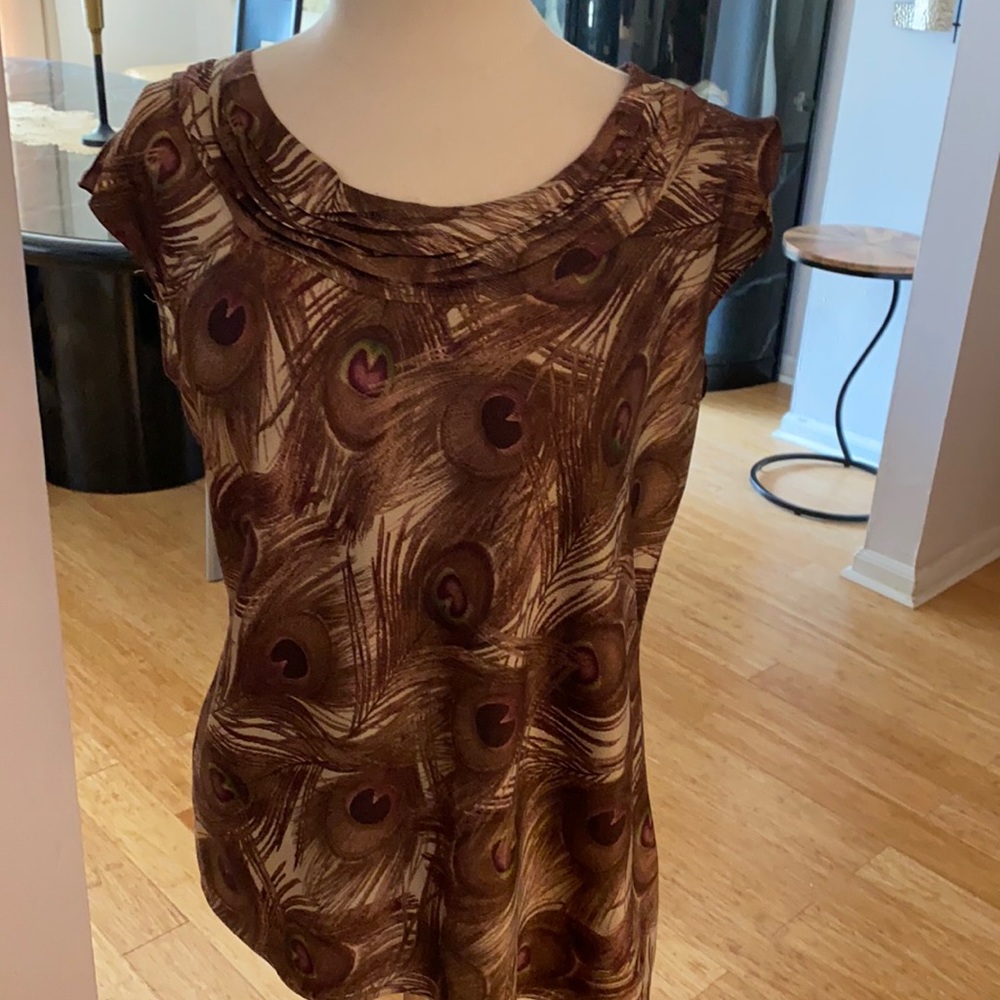 Womens ANNE KLEIN Brown top